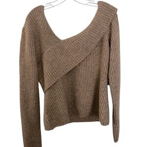 ASTR Off the Shoulder Ribbed Knit Sweater